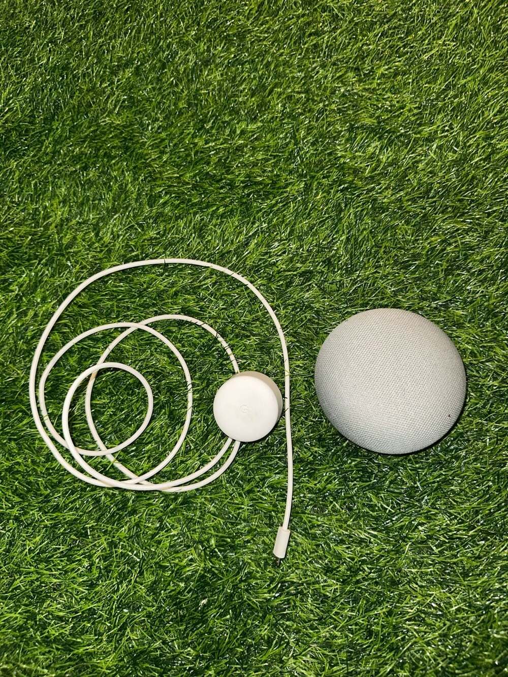 Google Home Mini 1st Gen Smart Speaker with Power Adapter Chalk